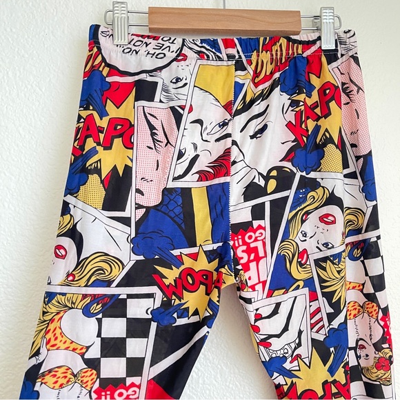 Lichtenstein Comic Art Leggings Size M - Picture 8 of 9